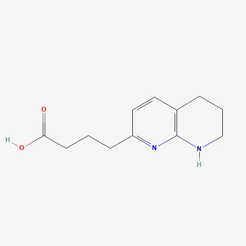 5,6,7,8-TETRAHYDRO-1,8-NAPHTHYRIDIN-2-BUTYRIC ACID (CAS: 332884-21-6) - Chemical Structure and Molecular Formula 