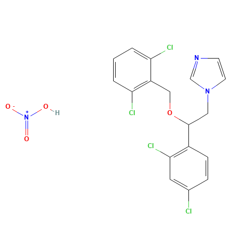 Isoconazole nitrate (CAS: 24168-96-5) - Chemical Structure and Molecular Formula 