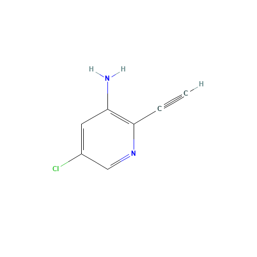 5-Chloro-2-ethynyl-pyridin-3-ylamine (CAS: 1150617-82-5) - Chemical Structure and Molecular Formula 