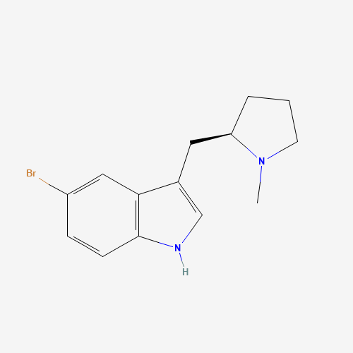 (R)-5-Bromo-3-((1-methylpyrrolidin-2-yl)methyl)-1H-indole (CAS: 143322-57-0) - Chemical Structure and Molecular Formula 