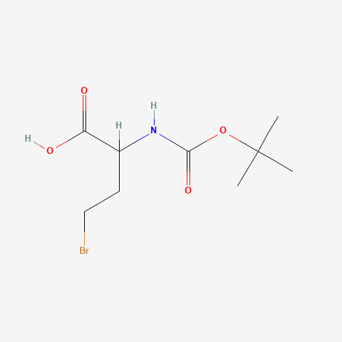 BOC-2-AMINO-4-BROMOBUTANOIC ACID (CAS: 637008-54-9) - Chemical Structure and Molecular Formula 