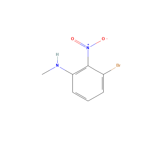 3-bromo-N-methyl-2-nitrobenzenamine (CAS: 1150617-53-0) - Chemical Structure and Molecular Formula 