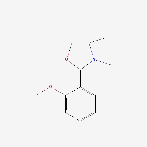 2-(2-methoxyphenyl)-3,4,4-trimethyl-1,3-oxazolidine (CAS: 30094-06-5) - Chemical Structure and Molecular Formula 