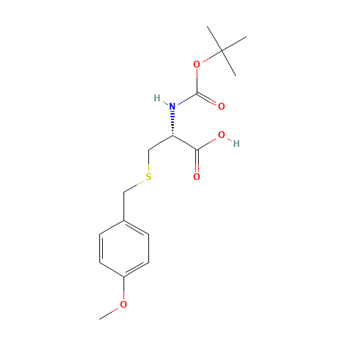 BOC-CYS(4-MEOBZL)-OH (CAS: 18942-46-6) - Chemical Structure and Molecular Formula 