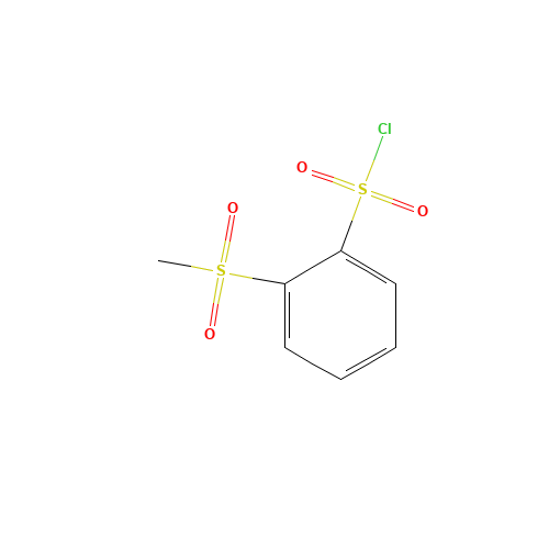 2-(METHYLSULFONYL)BENZENESULFONYL CHLORIDE (CAS: 89265-35-0) - Chemical Structure and Molecular Formula 