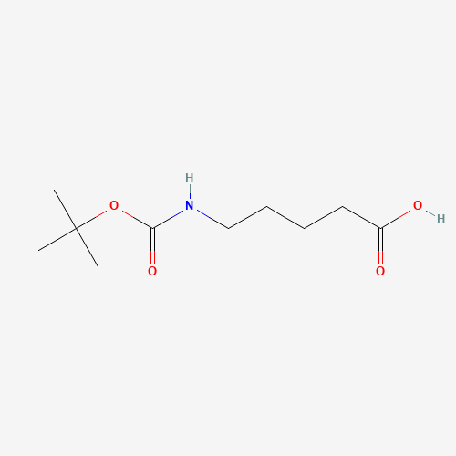 Boc-5-aminopentanoic acid (CAS: 27219-07-4) - Chemical Structure and Molecular Formula 