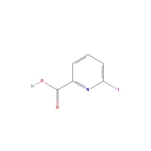 6-IODO-PYRIDINE-2-CARBOXYLIC ACID (CAS: 55044-68-3) - Chemical Structure and Molecular Formula 