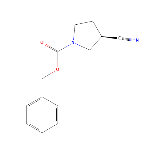 (R)-1-N-Cbz-3-cyanopyrrolidine (CAS: 329012-80-8) - Chemical Structure and Molecular Formula 