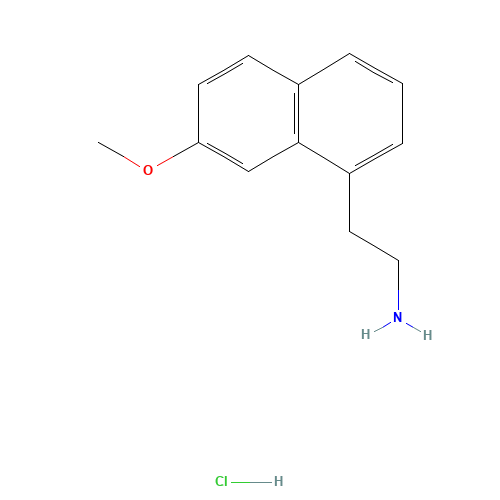 2-(7-Methoxy-1-naphthyl)ethylamine hydrochloride (CAS: 139525-77-2) - Chemical Structure and Molecular Formula 