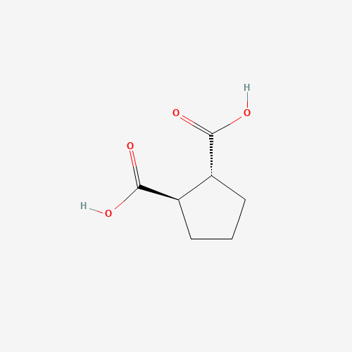 trans-DL-1,2-Cyclopentanedicarboxylic acid (CAS: 1461-97-8) - Chemical Structure and Molecular Formula 