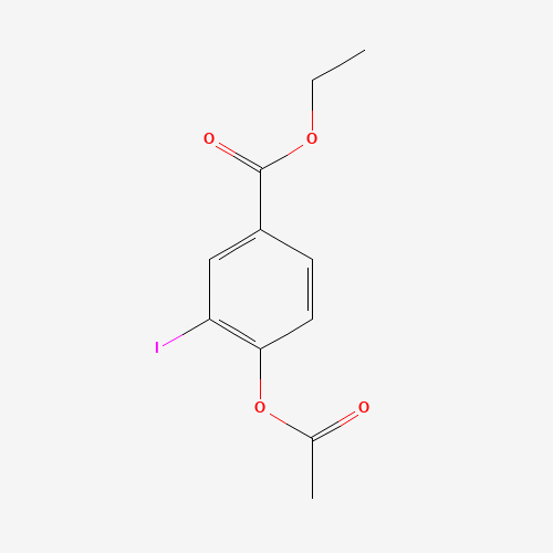 ethyl 4-acetoxy-3-iodobenzoate (CAS: 1131614-40-8) - Chemical Structure and Molecular Formula 