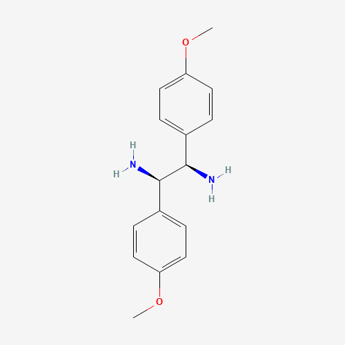 1R,2R-1,2-Di(4'-methoxyphenyl)-1,2-diaminoethan (CAS: 58520-04-0) - Chemical Structure and Molecular Formula 