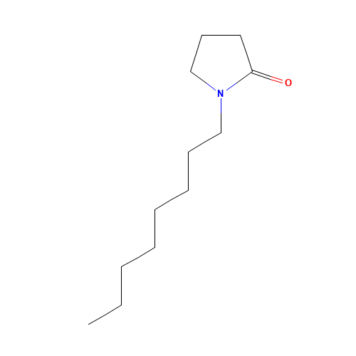 N-Octyl pyrrolidone (CAS: 2687-94-7) - Chemical Structure and Molecular Formula 