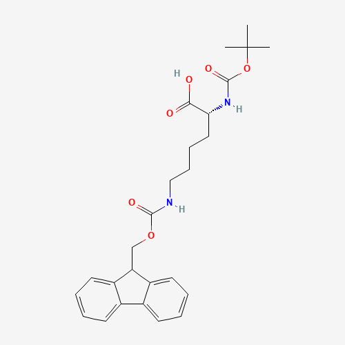 N-Boc-N'-Fmoc-D-lysine (CAS: 115186-31-7) - Chemical Structure and Molecular Formula 