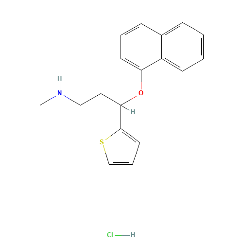 (RS)-N-Methyl-gama-(1-naphthalenyloxy)-2-thiophenepropanamine hydrochloride (CAS: 116817-11-9) - Related Chemical Product