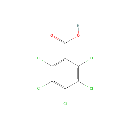 PENTACHLOROBENZOIC ACID (CAS: 1012-84-6) - Chemical Structure and Molecular Formula 