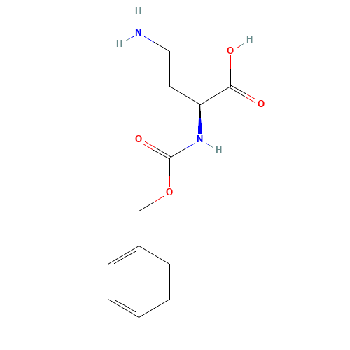 N-alpha-Cbz-L-2,4-diamiobutyric acid (CAS: 62234-40-6) - Chemical Structure and Molecular Formula 