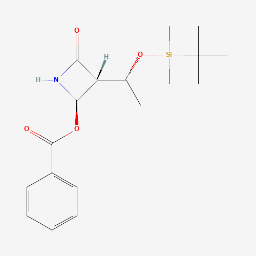 (3R,4R)-4-Benzoyloxy-3-(1-tert-butyldimethlsilyloxy]ethyl)azetidin-2-one (CAS: 94944-10-2) - Chemical Structure and Molecular Formula 