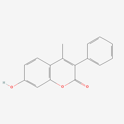 7-HYDROXY-4-METHYL-3-PHENYLCOUMARIN  97 (CAS: 20050-76-4) - Chemical Structure and Molecular Formula 