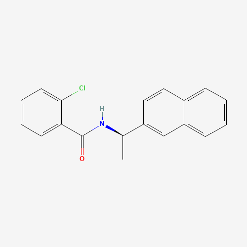 2-Chloro-N-(1R-naphthalen-2-yl-ethyl)-benzamide (CAS: 1093070-11-1) - Chemical Structure and Molecular Formula 
