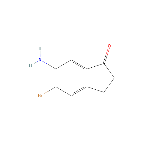 6-AMINO-5-BROMO-2,3-DIHYDRO-1H-INDEN-1-ONE (CAS: 723760-71-2) - Chemical Structure and Molecular Formula 