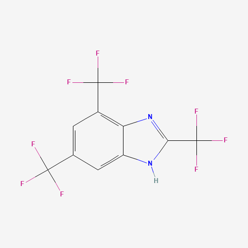 2,4,6-TRIS(TRIFLUOROMETHYL)-BENZIMIDAZOLE (CAS: 185412-89-9) - Chemical Structure and Molecular Formula 
