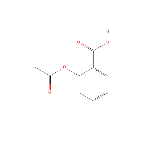 Acetylsalicylic acid (CAS: 50-78-2) - Chemical Structure and Molecular Formula 