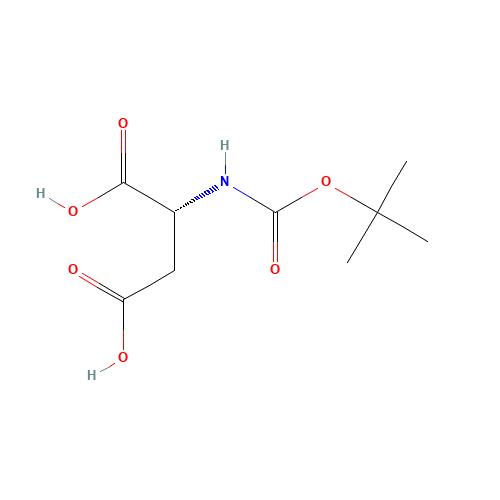 Boc-D-Aspartic acid (CAS: 62396-48-9) - Chemical Structure and Molecular Formula 