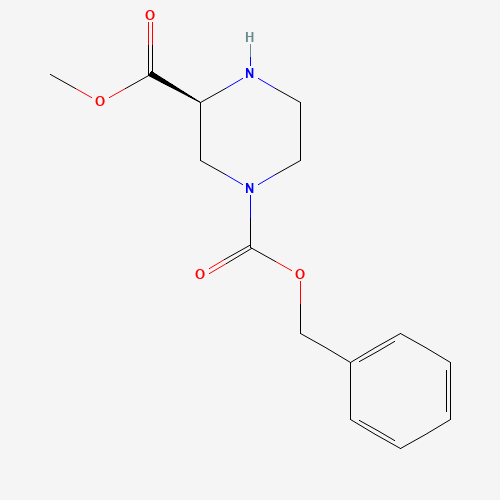 (S)-4-N-CBZ-PIPERAZINE-2-CARBOXYLIC ACID METHYL ESTER (CAS: 225517-81-7) - Chemical Structure and Molecular Formula 