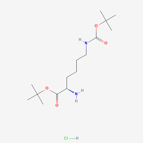 Ne-Boc-L-lysine tert-butyl ester hydrochloride (CAS: 13288-57-8) - Chemical Structure and Molecular Formula 