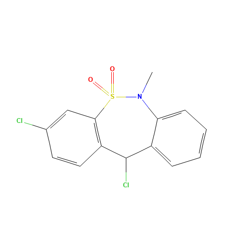 3,11-Dichloro-6,11-dihydro-6-methyldibenzo[c,f][1,2]thiazepine 5,5-dioxide (CAS: 26638-66-4) - Related Chemical Product