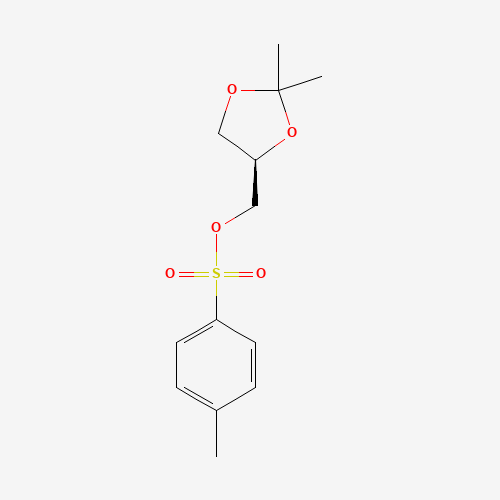 (R)-(-)-2,2-DIMETHYL-1,3-DIOXOLAN-4-YLMETHYL P-TOLUENESULFONATE (CAS: 23788-74-1) - Chemical Structure and Molecular Formula 