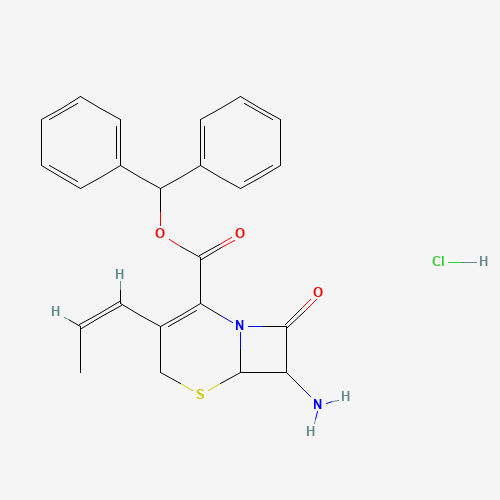 7-Amino-8-oxo-3-(cis-prop-1-enyl)-5-thia-1-azabicyclo[4.2.0]oct-2-ene-2-carboxylic acid diphenylmethyl ester hydrochloride (CAS: 106447-41-0) - Related Chemical Product