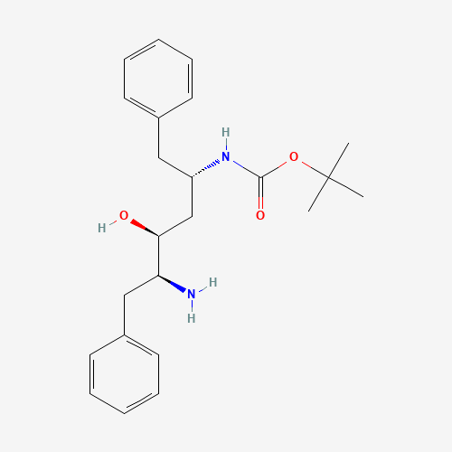 [(1S,3S,4S)-4-Amino-3-hydroxy-5-phenyl-1-(phenylmethyl)pentyl]-carbamic acid 1,1-dimethylethyl ester (CAS: 144163-85-9) - Chemical Structure and Molecular Formula 