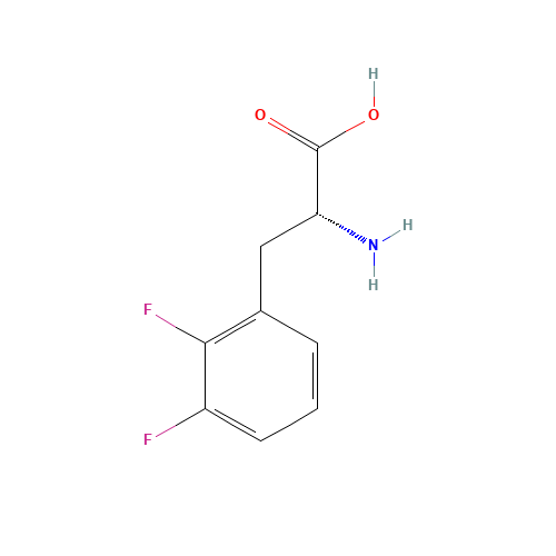 2,3-Difluoro-D-phenylalanine (CAS: 266360-59-2) - Chemical Structure and Molecular Formula 