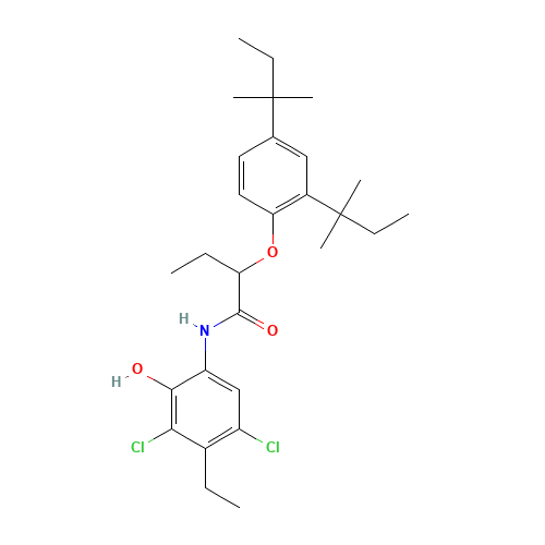 2-(2,4-Bis(tert-pentyl)phenoxy)-N-(3,5-dichloro-4-ethyl-2-hydroxyphenyl)butyramide (CAS: 93951-12-3) - Related Chemical Product