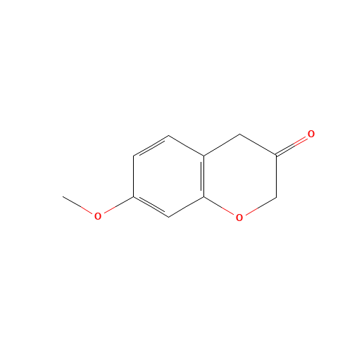 7-methoxy-3,4-dihydro-2H-1-benzopyran-3-one (CAS: 76322-24-2) - Chemical Structure and Molecular Formula 
