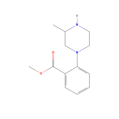 methyl 2-(3-methylpiperazin-1-yl)benzoate (CAS: 1131622-67-7) - Chemical Structure and Molecular Formula 