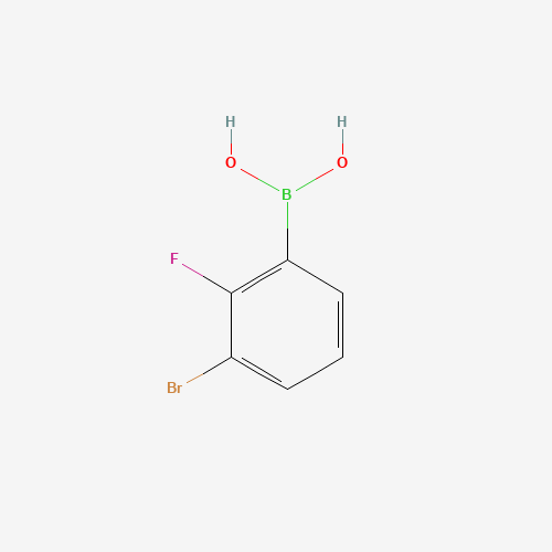 3-BROMO-2-FLUOROPHENYLBORONIC ACID (CAS: 352535-97-8) - Chemical Structure and Molecular Formula 