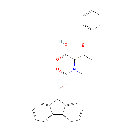 Fmoc-N-methyl-O-benzyl-L-threonine (CAS: 198561-81-8) - Chemical Structure and Molecular Formula 