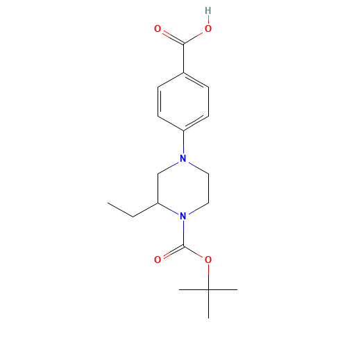 1-(4-carboxyphenyl)-3-ethyl-4-Boc piperazine (CAS: 1131622-94-0) - Related Chemical Product