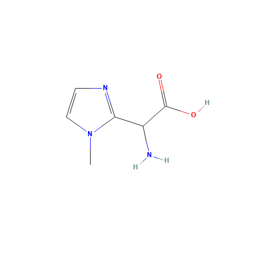 Amino-(1-methyl-1H-imidazol-2-yl)-aceticacid (CAS: 85692-43-9) - Chemical Structure and Molecular Formula 