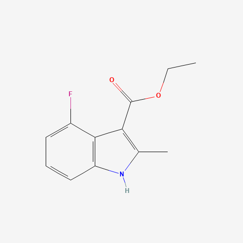 4-FLUORO-2-METHYLINDOLE-3-CARBOXYLIC ACID ETHYL ESTER (CAS: 886362-68-1) - Chemical Structure and Molecular Formula 