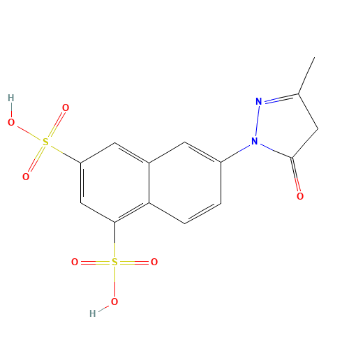 6-(4,5-Dihydro-3-methyl-5-oxo-1H-pyrazol-1-yl)naphthalene-1,3-disulfonic acid (CAS: 7277-87-4) - Related Chemical Product