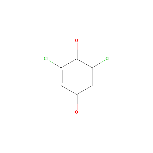 2,6-DICHLORO-1,4-BENZOQUINONE (CAS: 697-91-6) - Chemical Structure and Molecular Formula 