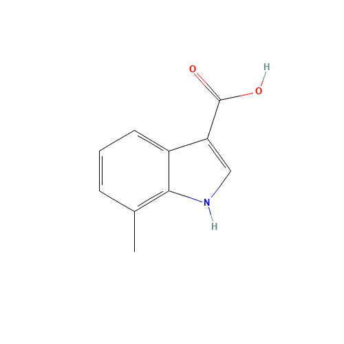 7-METHYLINDOLE-3-CARBOXYLIC ACID (CAS: 30448-16-9) - Chemical Structure and Molecular Formula 