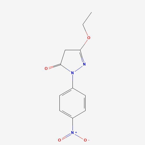 3-Ethoxy-1-(4-nitrophenyl)-2-pyrazolin-5-one (CAS: 4105-90-2) - Chemical Structure and Molecular Formula 