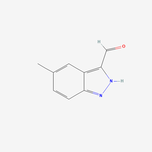 5-METHYL-3-(1H)INDAZOLE CARBOXALDEHYDE (CAS: 518987-35-4) - Chemical Structure and Molecular Formula 