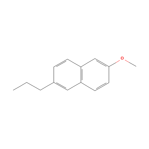 6-PROPYL-2-METHOXYLNAPHTHALINE (CAS: 94134-18-6) - Chemical Structure and Molecular Formula 