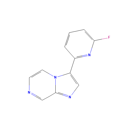 3-(6-fluoropyridin-2-yl)imidazo[1,2-a]pyrazine (CAS: 1184916-83-3) - Chemical Structure and Molecular Formula 